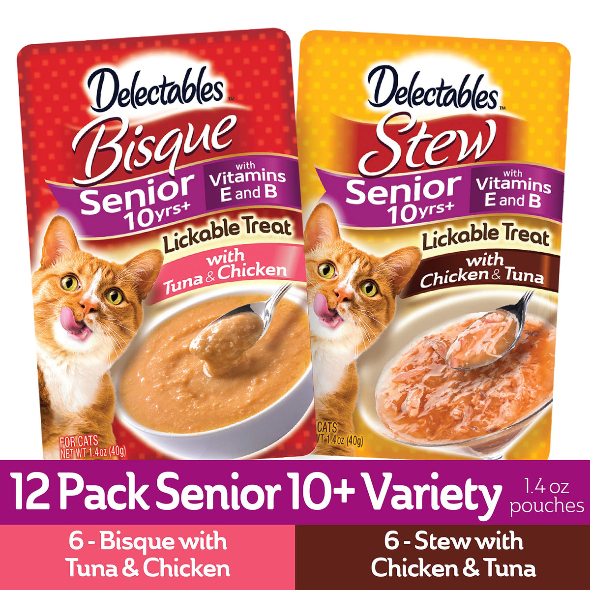 Hartz Stew & Bisque Lickable Wet Cat Treats for Adult & Senior Cats