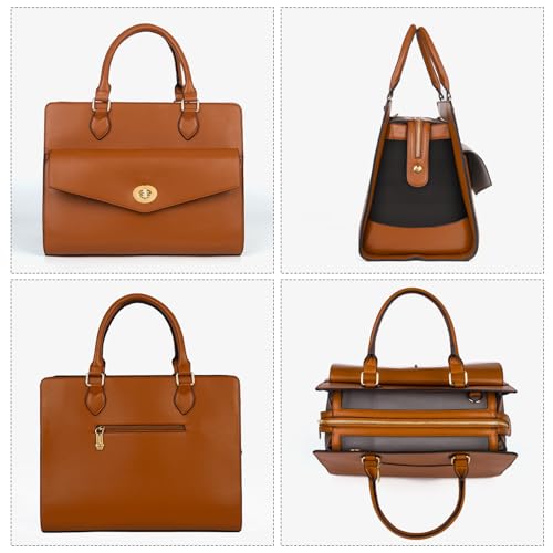 Stylish Pet Carrier Purse Leather Bag for Small Dogs Cats Puppy (Bright Brown / 15.7"L x 10.4"W x 7.0"H)