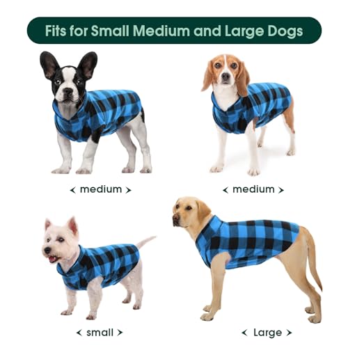 Dog Fleece Vest (Blue Plaid / XX-Small (Chest Girth: 12.2'' ))