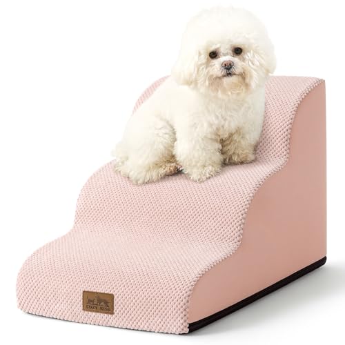 Dog Stair for Small Dog 15.7" H (Pink / Standard:15.7"x22.4"x15.7")