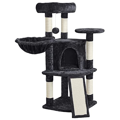 42in Cat Tree Tower for Indoor Cats (Black)