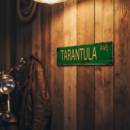 Vintage Metal Tin Sign TARANTULA AVE 4''x16'' inch (sign6)