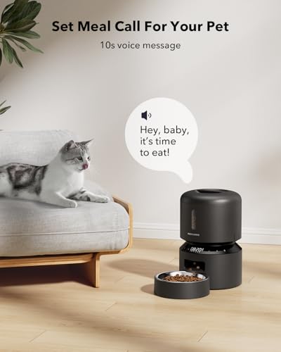 Automatic Cat Feeder (Black / 3l-basic No Cam&app)