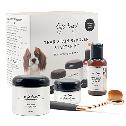 Dog Tear Stain Remover Starter Kit with ProPowder Brush (Large Brush)