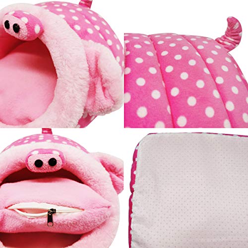 Guinea Pig Rat Bed and Hideout for Ferret Hedgehog Sleep and Hide (5.Pig-XL)