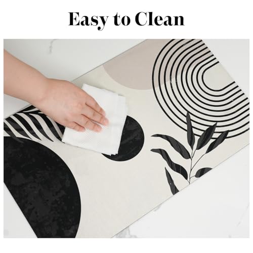 Dog Food Mats for Floors (Boho White / M(16"×24"))