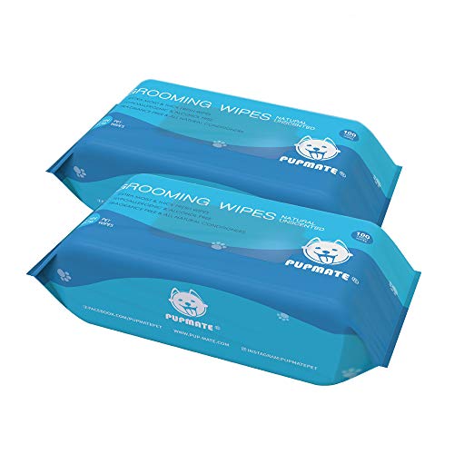 Natural Pet Grooming Wipes (2 Packs-200 counts)