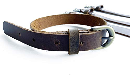 Genuine Leather Stirrup Straps (Dark Brown)