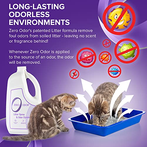 Litter Box Odor Eliminator Refill (64 Fl Oz (Pack of 1))