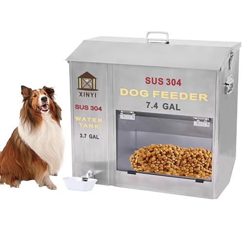 Stainless Steel Dog Feeder and Waterer 2