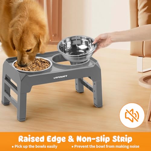 Raised Dog Bowls 4 Height Adjustable Elevated Bowl Stand