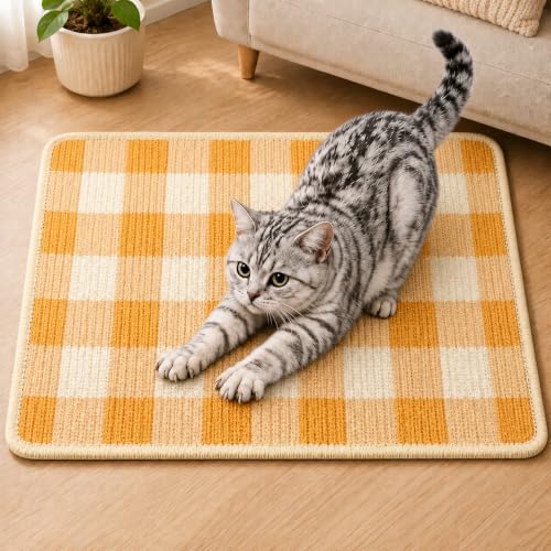 Cat Scratcher Mat (Orange White)