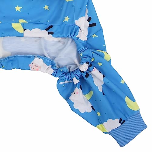 Dog Pajamas One Piece Light Comfy Pjs Pet Costume M (X-Large / Counting Sheep)