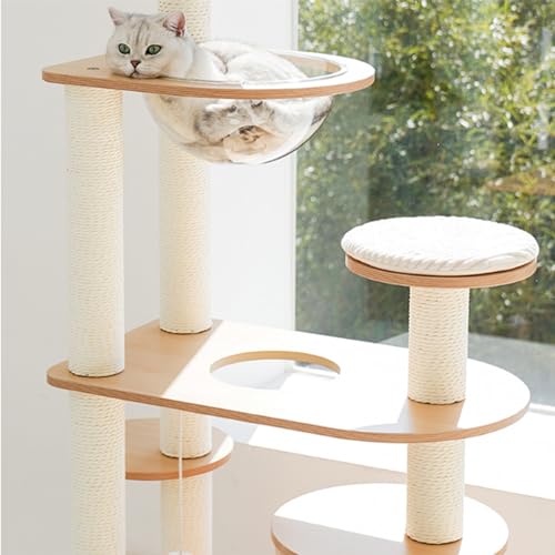 56 Inches Tall Wooden Cat Tree
