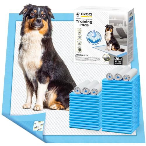 XXL Puppy Pads with Adhesive Tabs Disposable Pee Pads 36x36in 30Ct (Jumbo-36x36in(30Ct))