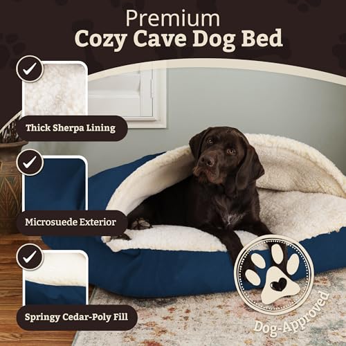 Rectangle Cozy Cave Dog Bed (Sapphire / Extra Large)
