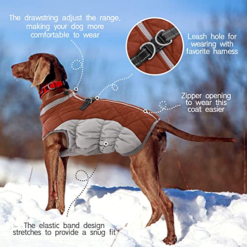 Dog Coat for Small Dogs (Brown / S(chest:17in))