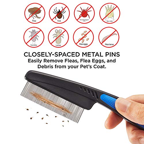 Cat Combs Pet Comb Laiannwell Professional Grooming Comb for Dog (Flea Combs)