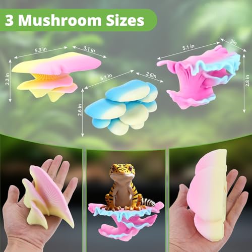 Mushroom Decor for Reptile Tank (Shelf Cap / Bloom)