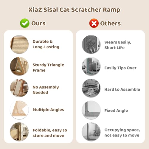 Sisal Cat Scratcher (23.6"L x 13.7"W x 31"H)