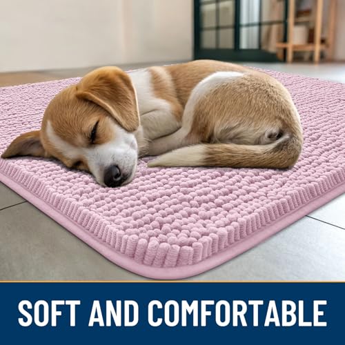Dog Door Mat for Muddy Paws 30x20 (Dusty Rose / 30"X20")