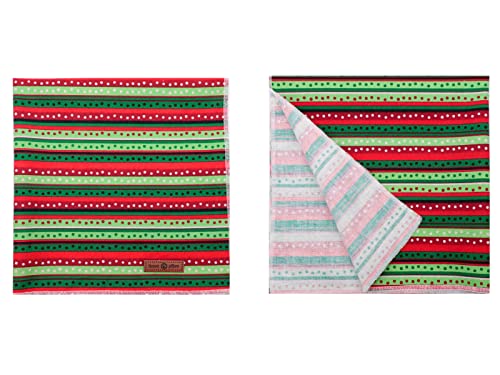 Christmas Dog Bandana (Red&Green Dot / Large (Pack of 1))
