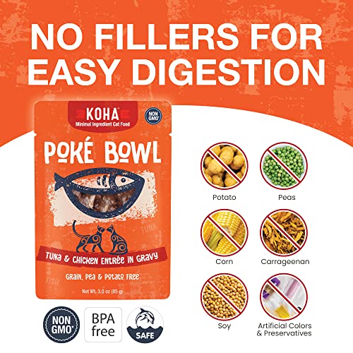 Poké Bowl Tuna & Chicken Entree in Gravy for Cats (3 Ounce (Pack of 12))