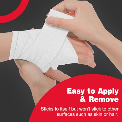 16 Pack Self Adhesive Bandage Wrap Pink (White / 2IN - 16Pack)