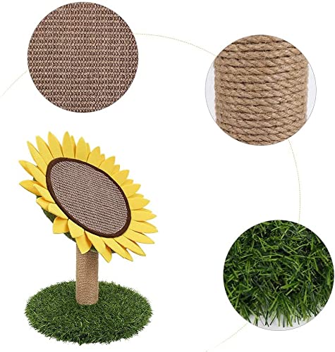 Sunflower Cat Scratching Post with Sisal Covered