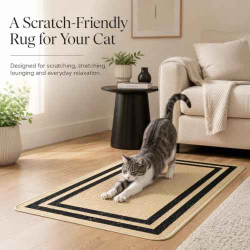 Cat Scratcher Mat (Beige Black)