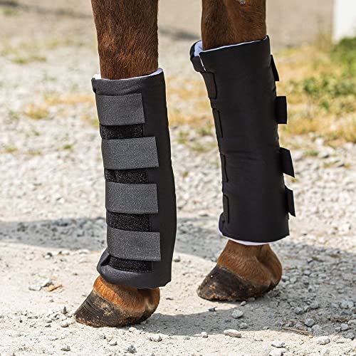 Quick Wrap No Bow Leg Wraps for Horses (Navy / 14")