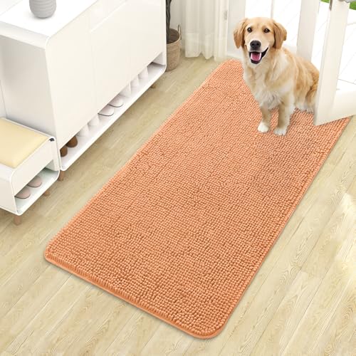 Dog Door Mat for Muddy Paws 44x24 (Orange / 44" X 24")