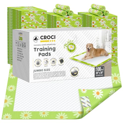 XXL Puppy Pads with Adhesive Tabs Leak (Jumbo-36x36in(100Ct))
