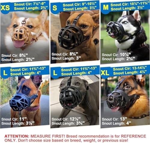 Basket Dog Muzzle for Large Medium Small Dogs German Shepherd (X-Large / Brown)