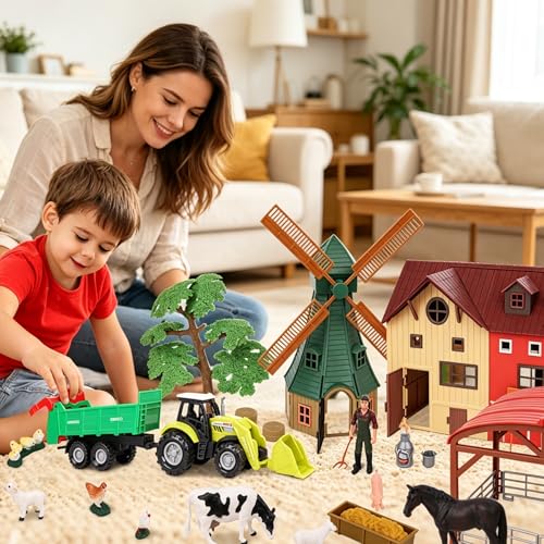 Farm Animals Figurines Toys (Farm Playset)