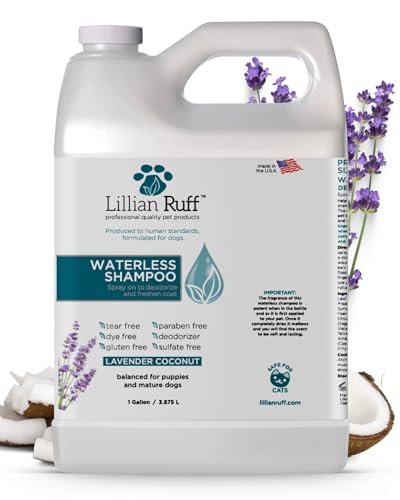 Waterless No Rinse Dog Dry Shampoo Spray with Hydrating Essential Oils