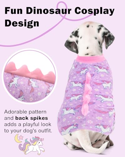 Dinosaur Costume Dog Pajamas (Medium / Unicorn style#2)