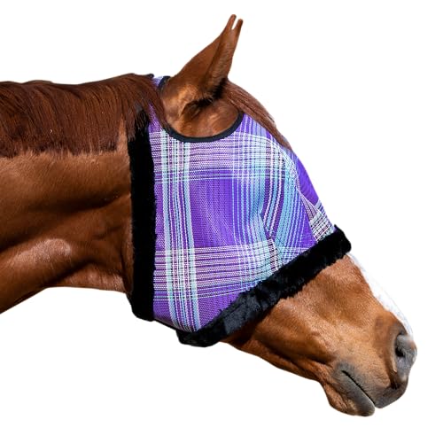 Kensington Fly Mask with Fleece Trim for Horses (2017 - Lavender Mint)