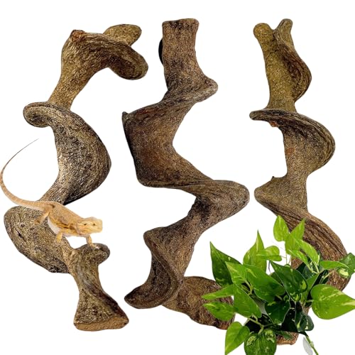 3PCS Natural Reptile Climbing Branches Decor (3PCS|M:1.25-1.75"T,13"H)