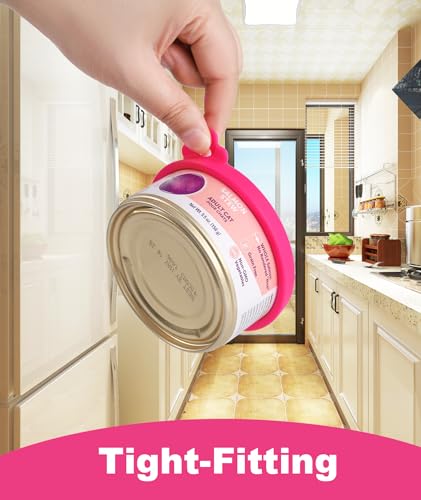 Cat Food Can Covers Lids for 5.5 oz Cans (Hot Pink)