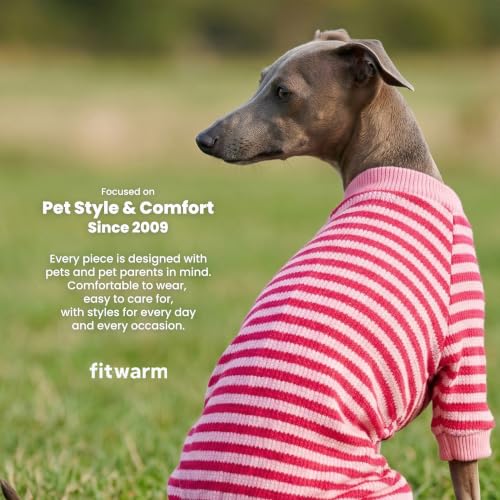 Pink and Red Striped Dog Pajamas (X-Large / LightPink)