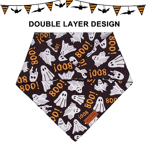 Halloween Dog Bandana (Small / Black & Orange)