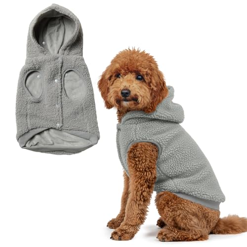 Sherpa Fleece Dog Jacket (Silver Grey / 2XL)