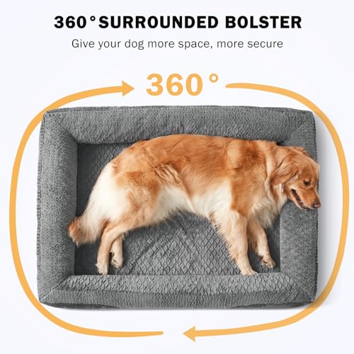 Orthopedic Dog Beds Large Sized (XL (42"x 32"x 7.5") / Grey)
