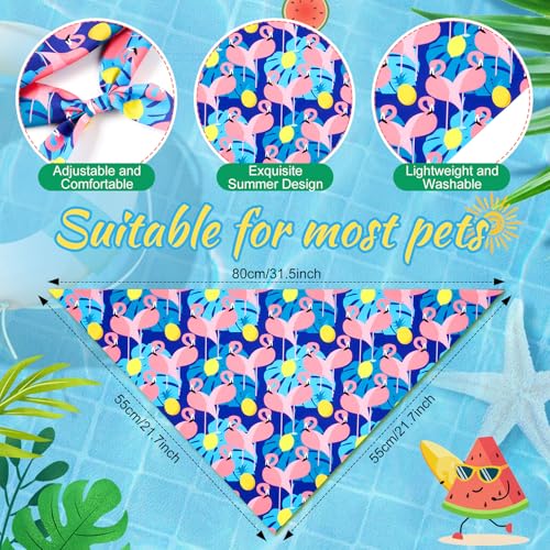 100 Pieces Dog Bandanas Bulk Summer Pet Bandanas Pack Triangle Scarf Bib Kerchief Set for Small Large Dog Costume Accessories Decoration (Fruit / 31.5 x 21.7 x 21.7")