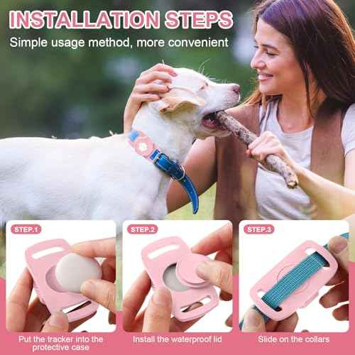 Smart Pet Tracker for Collar (Pink)
