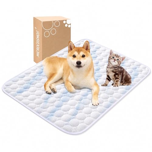 Summer Cooling Mat & Sleeping Pad (40" x 28" / Blue White)