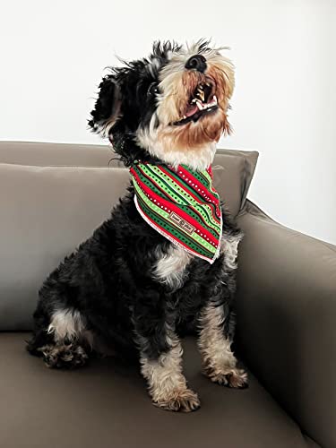 Christmas Dog Bandana (Red&Green Dot / Large (Pack of 1))