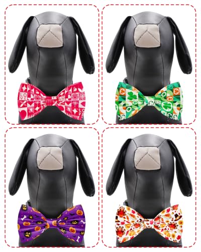 10 Pack Dog Bowties Holiday XL for Extra Large Dogs Sliding Collar (L/XL)