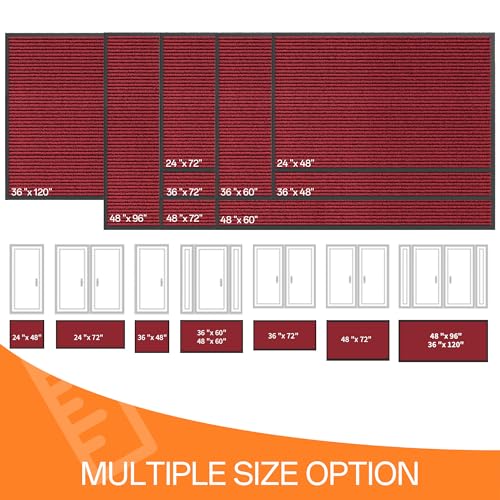 Indoor Outdoor Door Mat (Red / 3' x 6' (Rectangular))